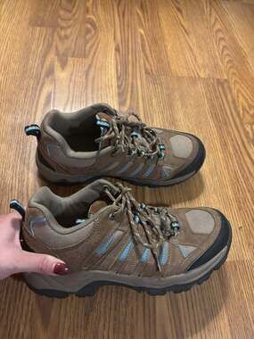 Coleman Brown/ Blue Hiking Trail Outdoors Shoes Sneakers